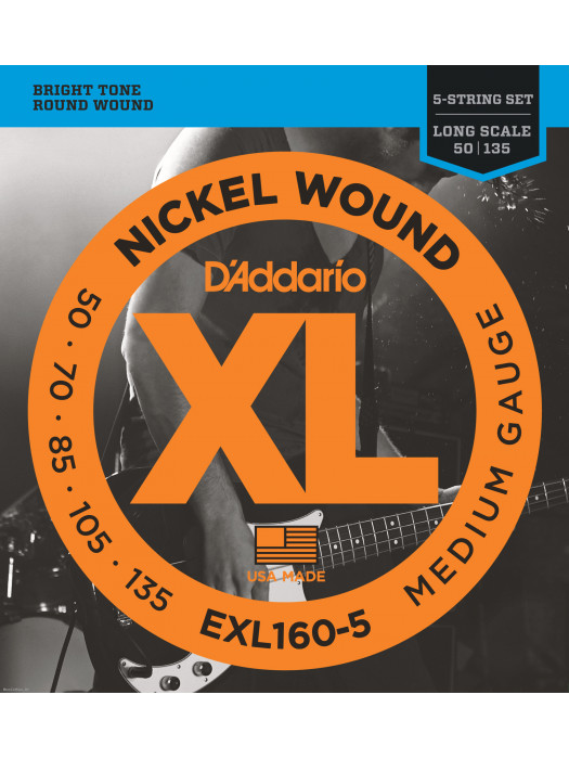 DADDARIO EXL160-5 50-135 žice za bas gitaru