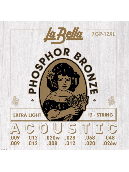 LA BELLA 7GP-12XL 9-48 žice za 12-žičanu akustičnu gitaru