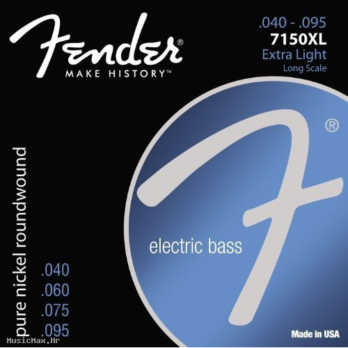 FENDER PURE NICKEL 7150XL 45-95 žice za bas gitaru FENDER PURE NICKEL 7150XL 45-95 žice za bas gitaru
