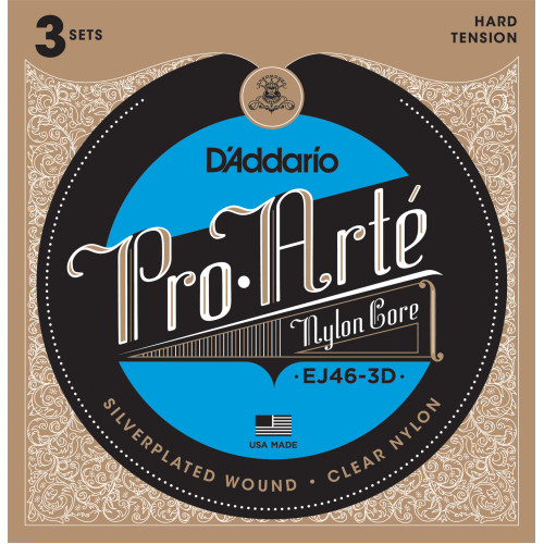 DADDARIO EJ46-3D 3 PACK SET HARD 29-44 žice za klasičnu gitaru