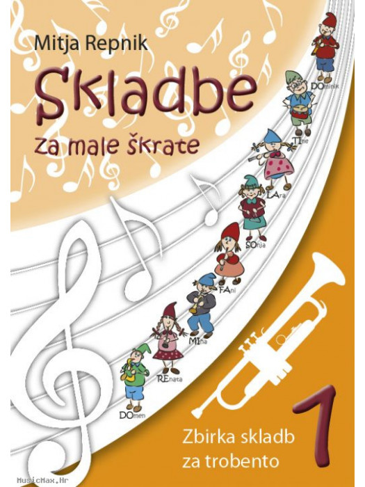 DZS Zbirka skladb za trobento 1+CD Repnik udžbenik za trubu