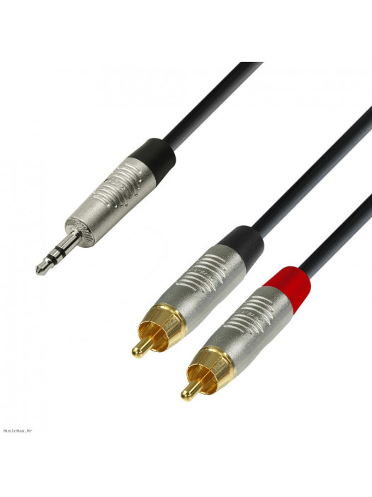 ADAM HALL K4YWCC0300 3.5 Stereo-2xRCA 3 m audio kabel