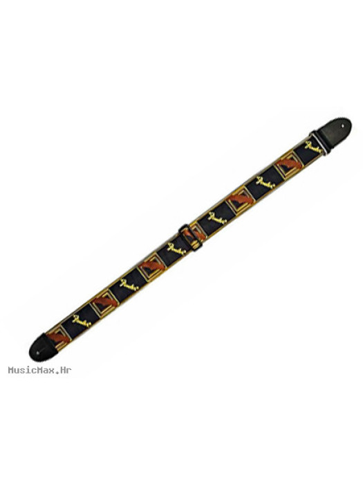 FENDER BLK/YELL/BROW remen za gitaru