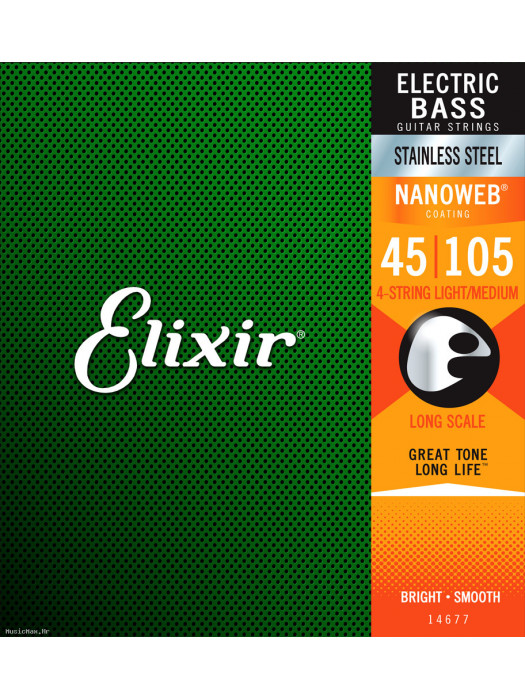 ELIXIR 14677 NANOWEB 45-105 žice za bas gitaru