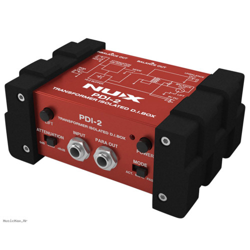 NUX PDI-2 TRANDFORMER ISOLATED aktivni DI box