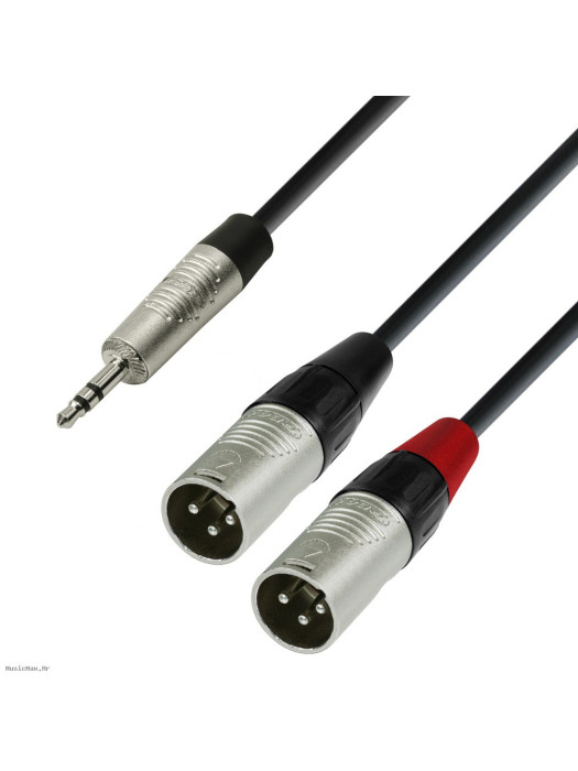 ADAM HALL K4YWMM0300 2xXLR Male-3.5 Stereo 3 m audio kabel