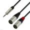 ADAM HALL K4YWMM0300 2xXLR Male-3.5 Stereo 3 m audio kabel