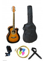 FLIGHT F-230 SB akustična gitara s priborom