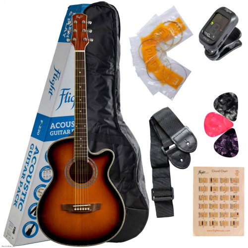FLIGHT F-230 SB akustična gitara s priborom