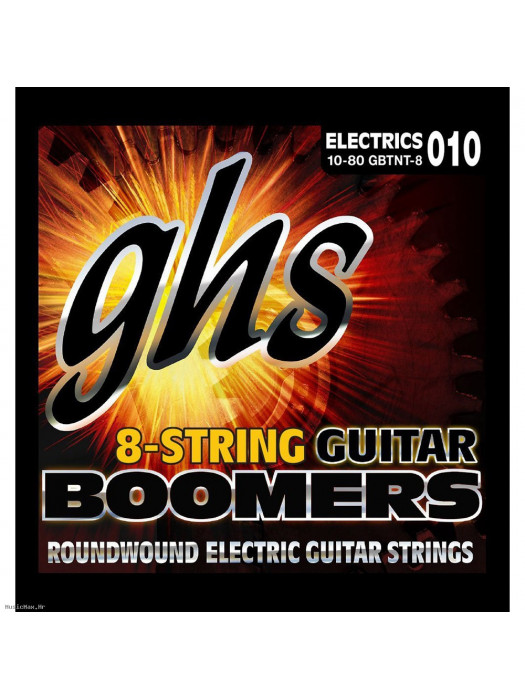 GHS GBTNT-8 8 String Boomers 10-80 žice za električnu gitaru