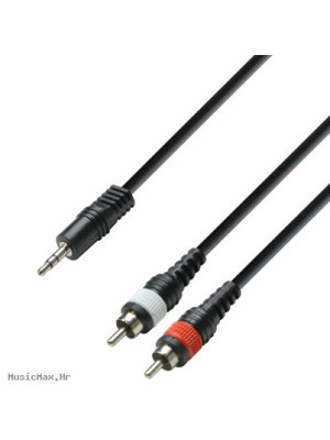ADAM HALL K3YWCC0300 2x(činč)RCA-3.5mm Stereo 3 m Y kabel