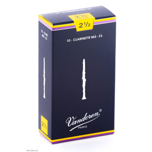 VANDOREN CR1025 TRADITIONAL 2.5 trske za Bb klarinet VANDOREN CR1025 TRADITIONAL 2.5 trske za Bb klarinet