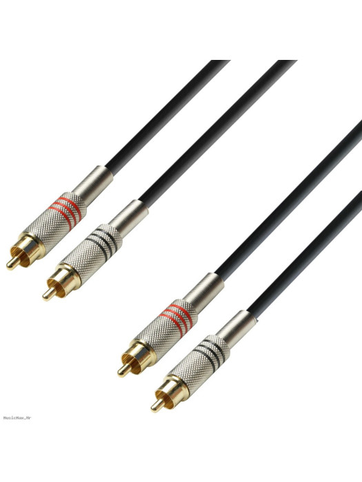 ADAM HALL K3TCC0100 RCA-RCA(činč) 1 m patch kabel