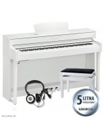 YAMAHA CLP-635WH WHITE PIANO set