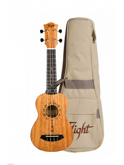 FLIGHT DUS371 Mah NAT sopran ukulele s torbom
