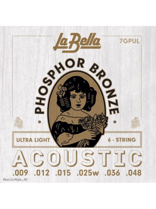 LA BELLA 7GPUL 9-48 žice za akustičnu gitaru