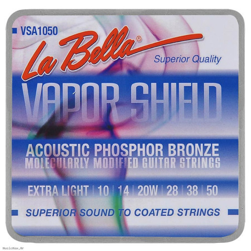 LA BELLA VSA1050 Vapor Shield 10-50 žice za akustičnu gitaru LA BELLA VSA1050 Vapor Shield 10-50 žice za akustičnu gitaru