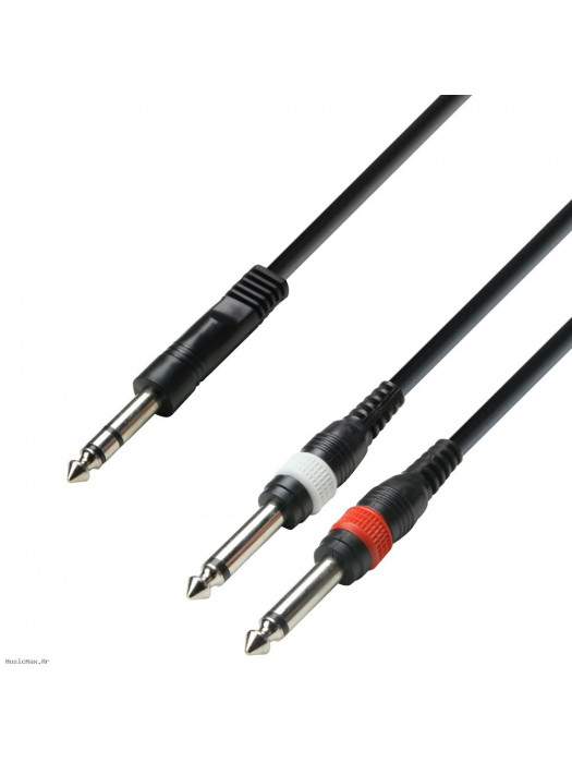ADAM HALL K3YVPP0300 6.3 Stereo-2x6.3 Mono 3 m audio kabel