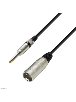 ADAM HALL K3MMP0100 XLR Male-6.3 Jack Mono 1m audio kabel