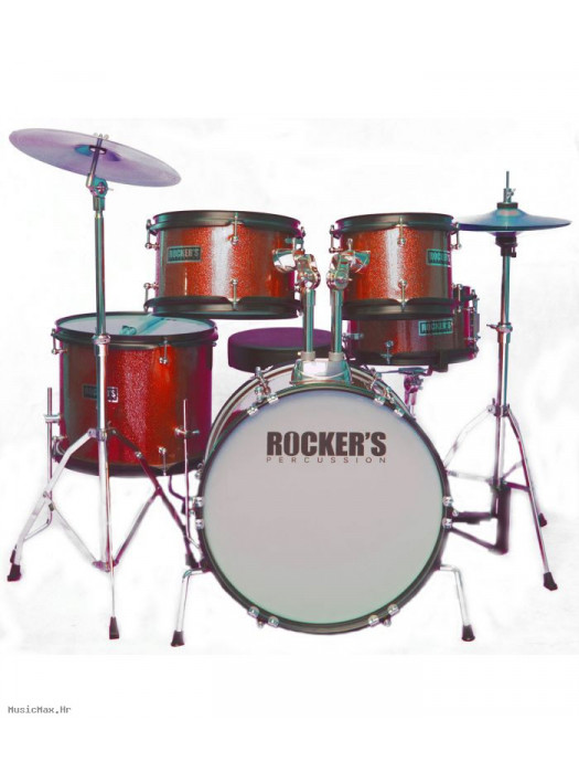 ROCKERS JBJ1049A (16,8,10,12,10) RD akustični bubnjevi - set