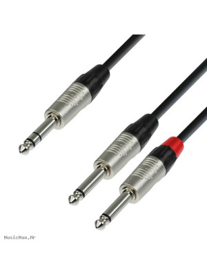ADAM HALL K4YVPP0150 6.3 Stereo-2x6.3 Mono 1.5 m Y kabel