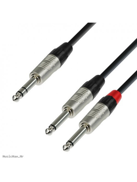 ADAM HALL K4YVPP0150 6.3 Stereo-2x6.3 Mono 1.5 m Y kabel
