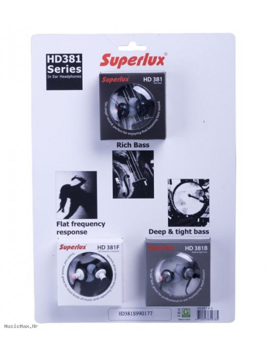 SUPERLUX HD381 (SET OF 3) slušalice
