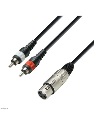 ADAM HALL K3YFCC0100  2 x RCA (činč)-XLR Female 1 m Y kabel