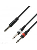 ADAM HALL K3YVPP0100 6.3 Stereo-2x6.3 Mono 1 m audio kabel
