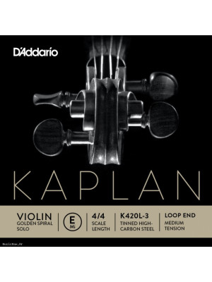 DADDARIO K420L-3 Kaplan Gold Spiral Solo E 4/4 Medium žica za violinu