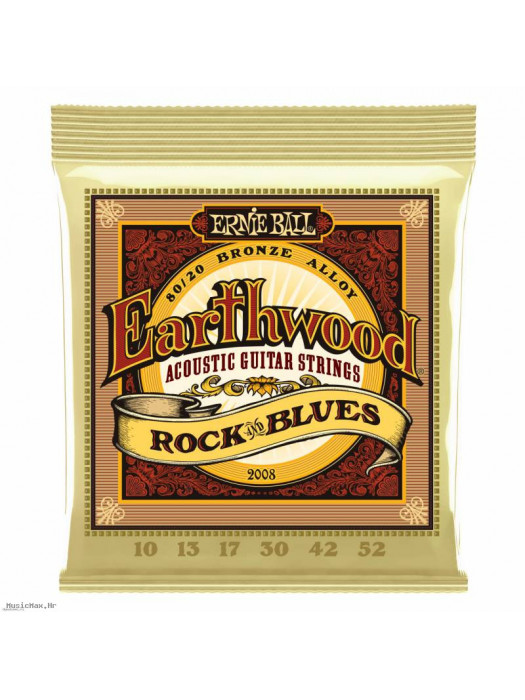 ERNIE BALL 2008 EARTHWOOD ROCK & BLUES 10-52 žice za akustičnu gitaru