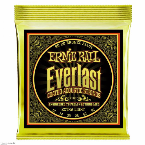 ERNIE BALL 2560 EVERLAST 10-50 coated žice za akustičnu gitaru