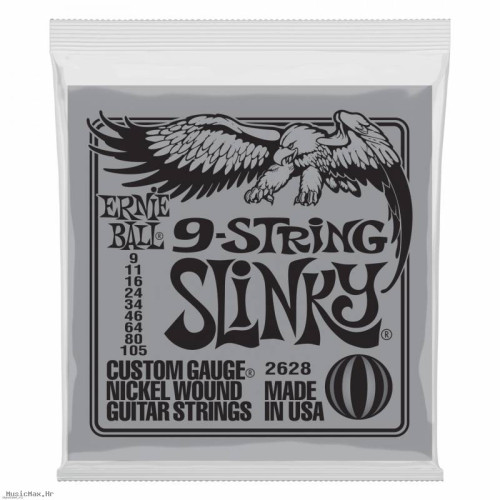 ERNIE BALL 2628 SLINKY 9-STRING 9-105 žice za električnu gitaru