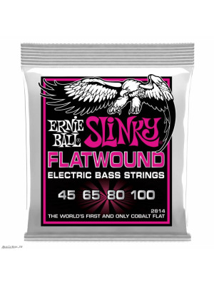 ERNIE BALL 2814 FLATWOUND SLINKY 45-100 brušene žice za bas gitaru