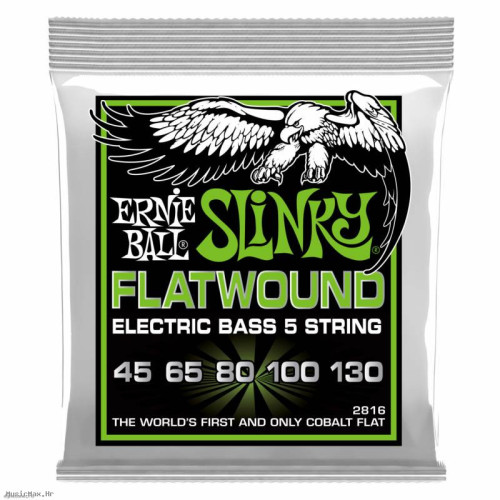 ERNIE BALL 2816 FLATWOUND SLINKY 45-130 brušene žice za bas gitaru