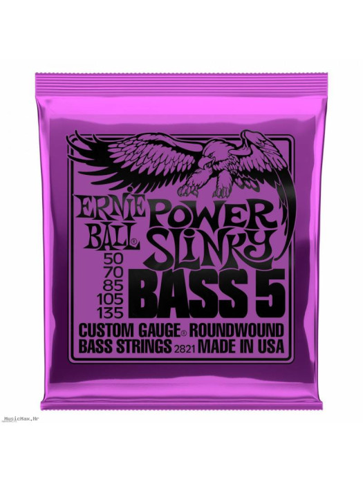 ERNIE BALL 2821 POWER SLINKY 50-135 žice za bas gitaru