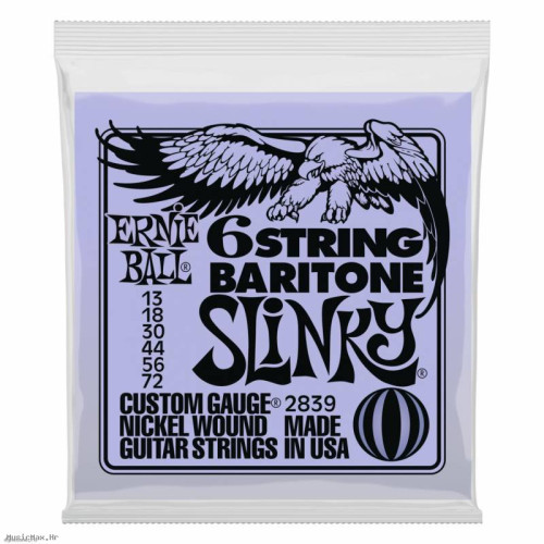 ERNIE BALL 2839 BARITONE SLINKY 13-72 žice za električnu gitaru