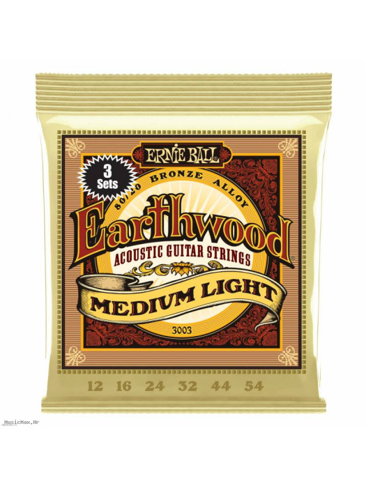 ERNIE BALL 3003 EARTHWOOD 3 PACK 12-54 žice za akustičnu gitaru