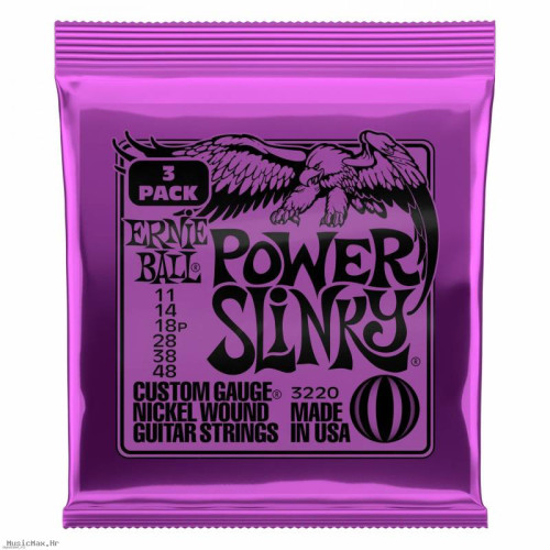 ERNIE BALL 3220 POWER SLINKY 3 PACK 11-48 žice za električnu gitaru