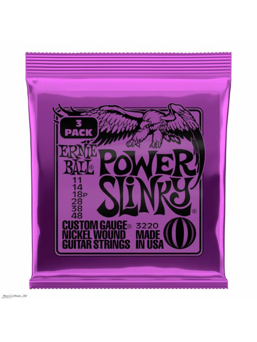 ERNIE BALL 3220 POWER SLINKY 3 PACK 11-48 žice za električnu gitaru