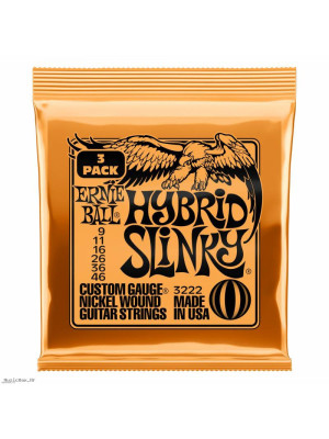 ERNIE BALL 3222 HYBRID SLINKY 3 PACK 9-46 žice za električnu gitaru