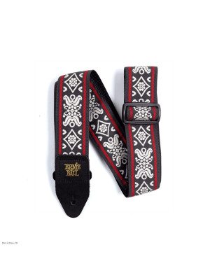 ERNIE BALL 4669 JACQUARD Blackjack Red Black remen za gitaru ERNIE BALL 4669 JACQUARD Blackjack Red Black remen za gitaru
