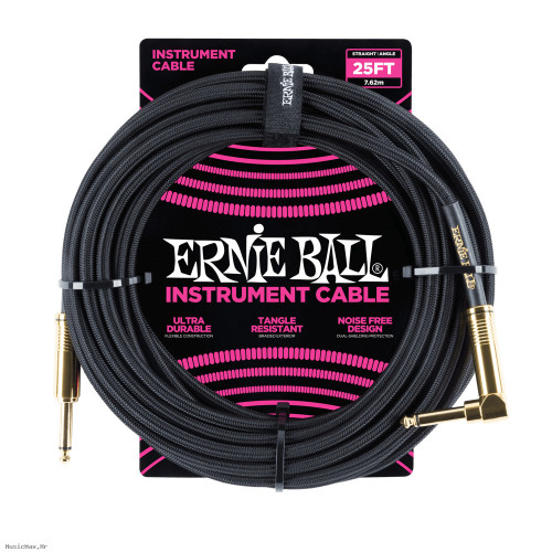 ERNIE BALL 6058 Black 7.5m instrumentalni kabel ERNIE BALL 6058 Black 7.5m instrumentalni kabel