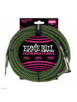 ERNIE BALL 6066 Black/Green 7.5m instrumentalni kabel