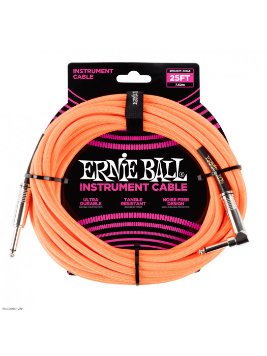 ERNIE BALL 6067 Neon Orange 7.5m instrumentalni kabel