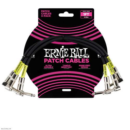 ERNIE BALL 6075 (set 3) 30cm patch kabel