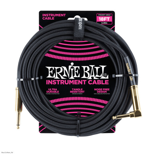 ERNIE BALL 6086 Black 5.5m instrumentalni kabel ERNIE BALL 6086 Black 5.5m instrumentalni kabel