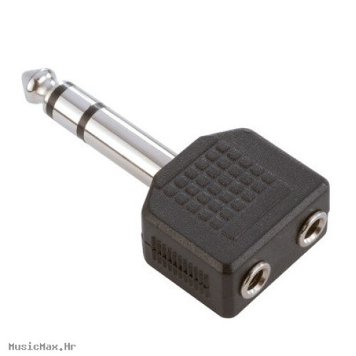 ADAM HALL 7545 2x3.5 Stereo-6.3 Mono adapter