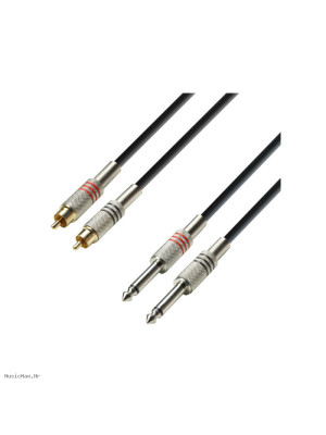ADAM HALL K3TPC0600 2xRCA(činč)-2x6.3 6 m audio kabel