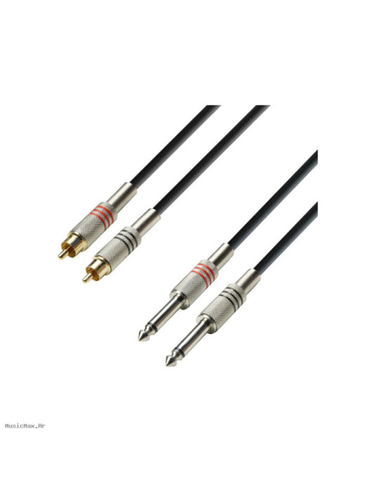 ADAM HALL K3TPC0600 2xRCA(činč)-2x6.3 6 m audio kabel